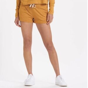 Vuori Halo Performance Short Flax Heather Yellow Athletic Shorts